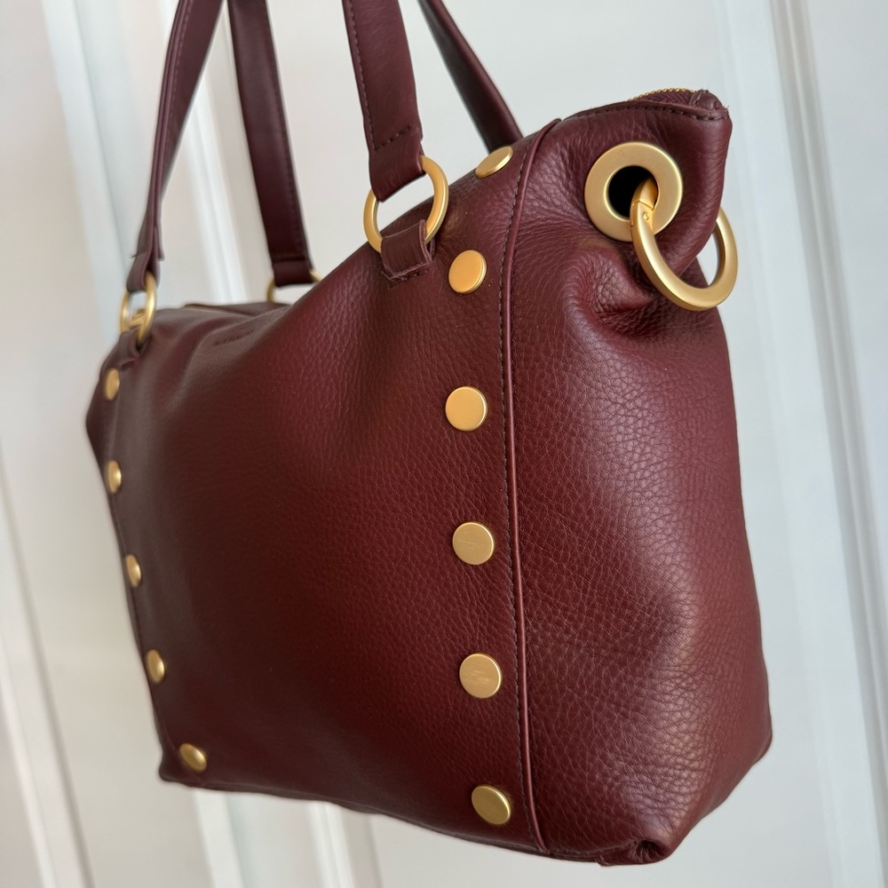 Hammitt Daniel Medium Satchel Cherrywood Leather Brushed Gold - Picture 4 of 8